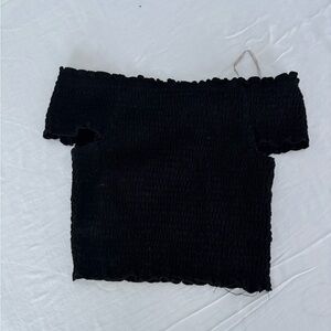 Off the Shoulder Black Top